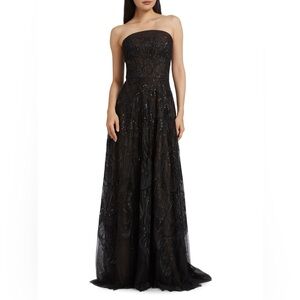 Marchesa Notte Elegant Black Evening Gown SIZE 4